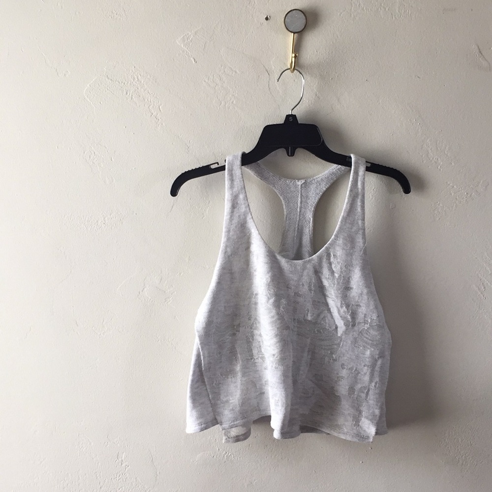 Alo Yoga Burnout Sweater Crop Top